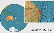 Satellite Location Map of Maroochy