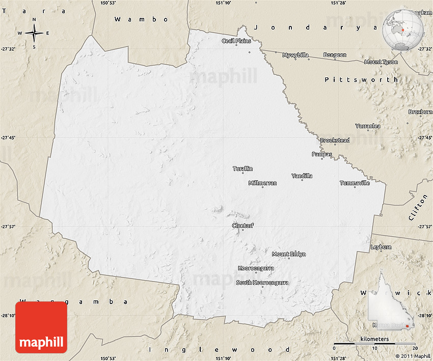 Classic Style Map of Millmerran