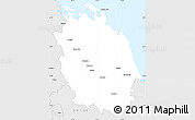 Silver Style Simple Map of Miriam Vale