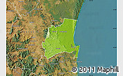 Physical Map of Noosa, satellite outside