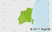 Physical Map of Noosa, single color outside