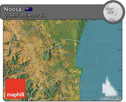 Satellite Map of Noosa