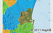 Satellite Map of Noosa, political outside