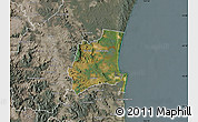 Satellite Map of Noosa, semi-desaturated