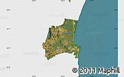Satellite Map of Noosa, single color outside