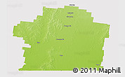 Physical 3D Map of Paroo, cropped outside