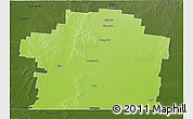 Physical 3D Map of Paroo, darken