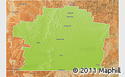 Physical 3D Map of Paroo, satellite outside