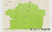 Physical 3D Map of Paroo, shaded relief outside