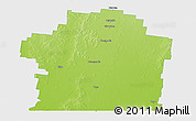 Physical 3D Map of Paroo, single color outside