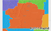 Political 3D Map of Paroo