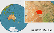 Satellite Location Map of Paroo
