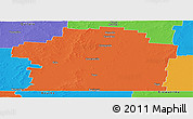 Political Panoramic Map of Paroo