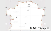 Classic Style Simple Map of Paroo, cropped outside