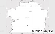 Silver Style Simple Map of Paroo, cropped outside