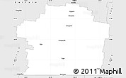 Silver Style Simple Map of Paroo