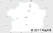 Silver Style Simple Map of Paroo, single color outside