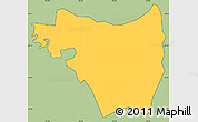 Savanna Style Simple Map of Redcliffe, cropped outside