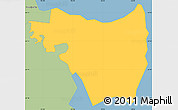 Savanna Style Simple Map of Redcliffe