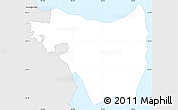 Silver Style Simple Map of Redcliffe