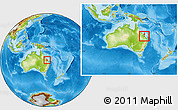 Physical Location Map of Rockhampton, within the entire country