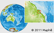 Physical Location Map of Rockhampton