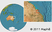 Satellite Location Map of Rockhampton