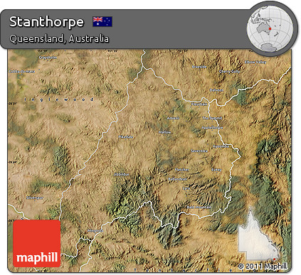 Satellite Map of Stanthorpe