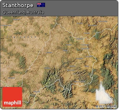 Satellite Map of Stanthorpe