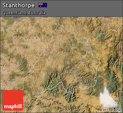 Satellite Map of Stanthorpe
