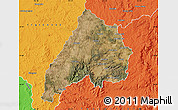 Satellite Map of Stanthorpe, political outside