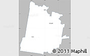Gray Simple Map of Toowoomba, single color outside