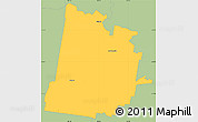 Savanna Style Simple Map of Toowoomba