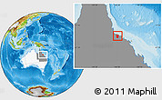 Physical Location Map of Townsville, highlighted country, highlighted parent region