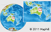 Physical Location Map of Townsville, highlighted parent region, within the entire country
