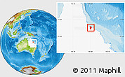 Physical Location Map of Townsville, highlighted parent region