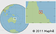 Savanna Style Location Map of Townsville