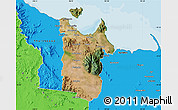 Satellite Map of Townsville, political outside