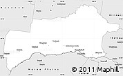 Silver Style Simple Map of Waggamba