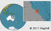Satellite Location Map of Whitsunday, highlighted country, highlighted parent region