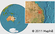 Satellite Location Map of Wondai