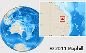Shaded Relief Location Map of Wondai