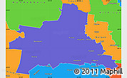 Political Simple Map of Wondai