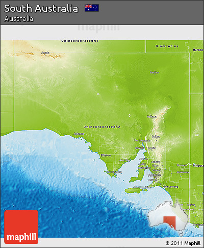 Physical 3D Map of South Australia