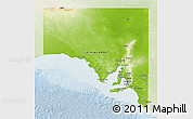 Physical 3D Map of South Australia, lighten