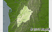 Physical Map of Adelaide Hills, darken