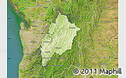Physical Map of Adelaide Hills, satellite outside