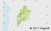 Physical Map of Adelaide Hills, single color outside