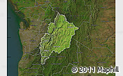 Satellite Map of Adelaide Hills, darken
