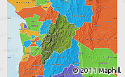 Satellite Map of Adelaide Hills, political outside